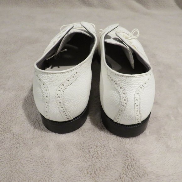 Footjoy Classics White Wingtips Golf Shoes Metal Spikes 57554 NWOB 14 EE main image 7